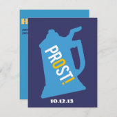 プロストトーストメンズ40th誕生日パーティの招待状 招待状 (正面/裏面)