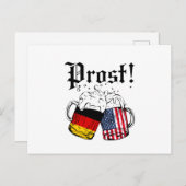 プロストビールドイツ国旗オクトーバーフェスト 案内ポストカード (正面/裏面)