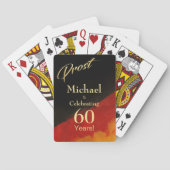 プロストブラックレッド金ゴールド60誕生日 トランプ (裏面)