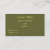 プロストライプの名刺、オリーブグリーン 名刺 (裏面)