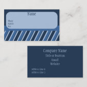 プロストライプビジネスカード、青 名刺 (正面/裏面)