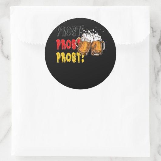 プロスト応援オクトーバーフェストおもしろいドイツビールフェスティバル ラウンドシール (バッグ)