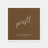 プロスト！ウォルナットブラウンミニマル任意の大事な行事カクテル スタンダードカクテルナプキン (正面)