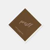 プロスト！ウォルナットブラウンミニマル任意の大事な行事カクテル スタンダードカクテルナプキン (角)