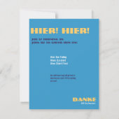 プロスト・トースト 男性 30歳の誕生日パーティー招待状 招待状 (裏面)