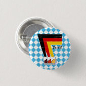 プロスト!ドイツ国旗を形成するビール 缶バッジ (正面&裏面)