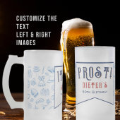 プロスト！ビールアンドウィナーシュニッツェルドイツ誕生日 フロストグラスビールジョッキ