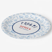 プロスト!ビールアンドウィナーシュニッツェルドイツ誕生日 ペーパープレート (アングル)