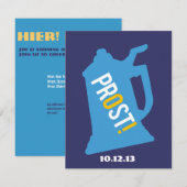 プロスト！ toast 男性 40歳の誕生日パーティー ご招待 招待状 (正面/裏面)