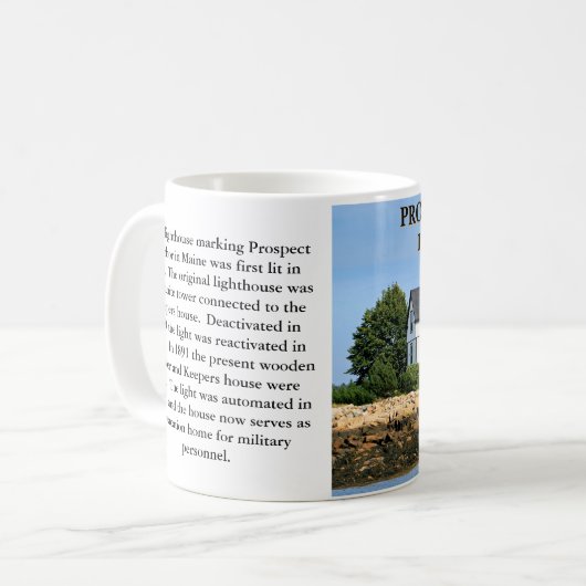 プロスペクトハーバーライトハウスメインマグ コーヒーマグカップ (正面左)