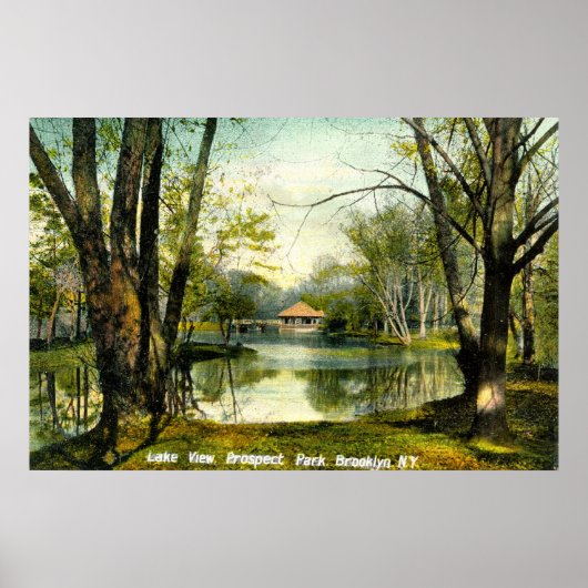 プロスペクトパーク、ブルックリンNY、1908ヴィンテージ ポスター (正面)