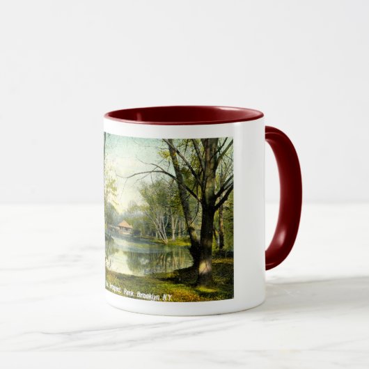 プロスペクトパーク、ブルックリンNY、1908ヴィンテージ マグカップ (正面右)