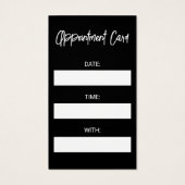 プロスペシャルブラックロゴ垂直アポイントメントカード (裏面)