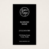 プロスペシャルブラックロゴ垂直アポイントメントカード (正面)