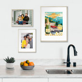 プロセイタリアンスコ編集可能図解入りの、写真付きの休暇 ポスター