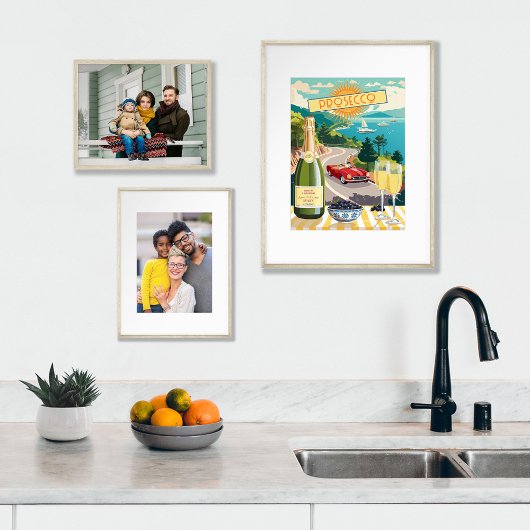 プロセイタリアンスコ編集可能図解入りの、写真付きの休暇 ポスター