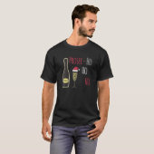 プロセコクリスマスプおもしろいロセコホきらめく Tシャツ (正面フル)