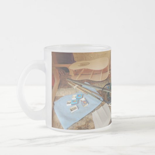 プロセスで作るギター フロストグラスマグカップ (左)