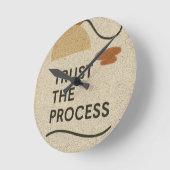 プロセスの信頼 ラウンド壁時計 (傾斜)