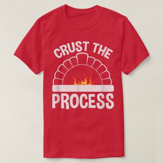 .プロセスをクラスト,ソース生地パンベーキングシェフ Tシャツ (デザイン正面)