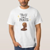 "プロセスを信じて" ナチュラルヘアカット Tシャツ (正面)