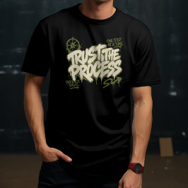 プロセスを信じろ ストリートウェア グラフィティ デザイン Tシャツ