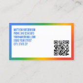プロセスサーバカラフルーカスタムのQR 名刺 (裏面)
