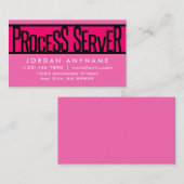 プロセスサーバーのホットピンクの名刺 名刺 (正面/裏面)