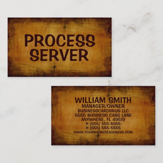 プロセスサーバーアンティーク名刺 名刺 (正面/裏面)
