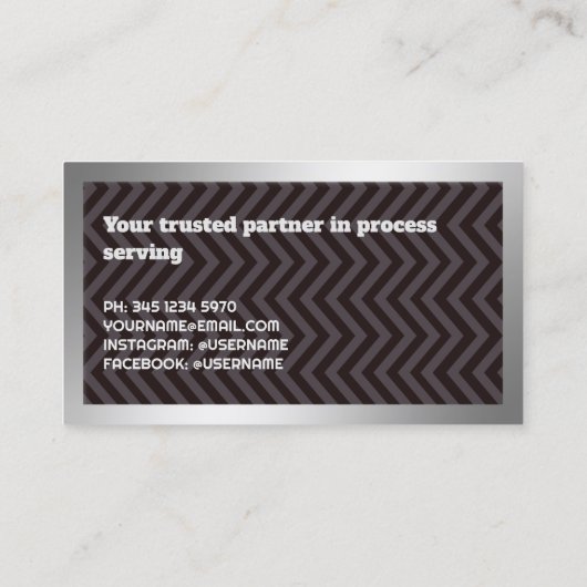 プロセスサーバーカスタムの写真 名刺 (裏面)