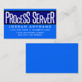 プロセスサーバーファンキー文字ブルー名刺 名刺 (正面/裏面)