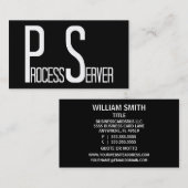 プロセスサーバー黒シンプル名刺 名刺 (正面/裏面)
