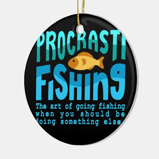 プロセスティフィング魚釣り引用文フィッシャーマンメンズ セラミックオーナメント (左)