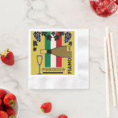 プロセッコきらめくワインナプキン 縁ありカクテルナプキン (インサイチュ)