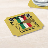 プロセッコきらめくワイン ペーパーコースター (アングル)