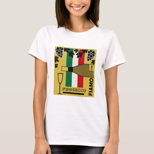 プロセッコきらめくワイン Tシャツ (正面)