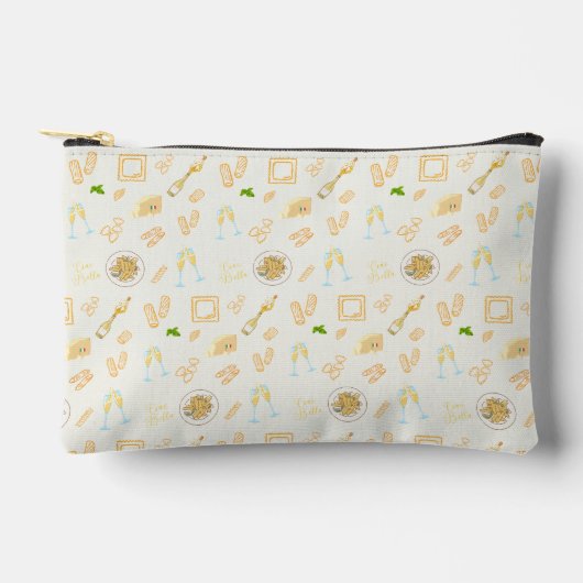 プロセッコとパスタの誕生日 アクセサリーポーチ (正面)