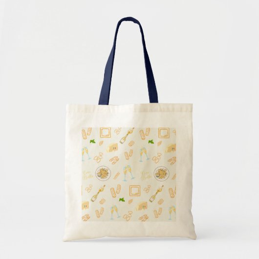 プロセッコとパスタの誕生日 トートバッグ (正面)