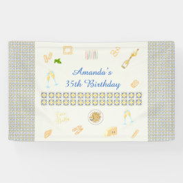プロセッコとパスタの誕生日 横断幕
