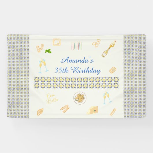 プロセッコとパスタの誕生日 横断幕 (横)