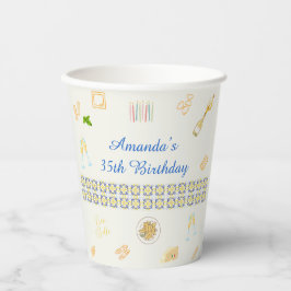 プロセッコとパスタの誕生日 紙コップ