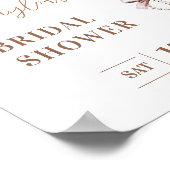 プロセッコとパールブライダルシャワーウェルカムサイン ポスター (角)