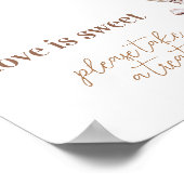 プロセッコとパールブライダルシャワーデザートバーサイン ポスター (角)