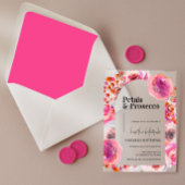 プロセッコとフラワーズブライダルシャワー アクリル招待状