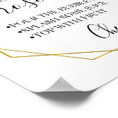 プロセッコのグリーンゴールドシャワーサインをカスタマイズ ポスター (角)