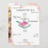 プロセッコエールピックボールレトロブライダルシャワー 招待状 (正面/裏面)
