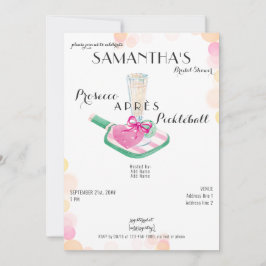 プロセッコエールピックボールレトロブライダルシャワー 招待状