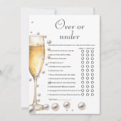 プロセッコゲームカードの上または下ブライダルシャワー 案内状 (正面)