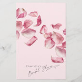 プロセッコトリビア明るい赤紫色花びらブライダルシャワーゲーム (裏面)