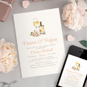 プロセッコフラフュージシャンパーニュブライダルシャワー 招待状